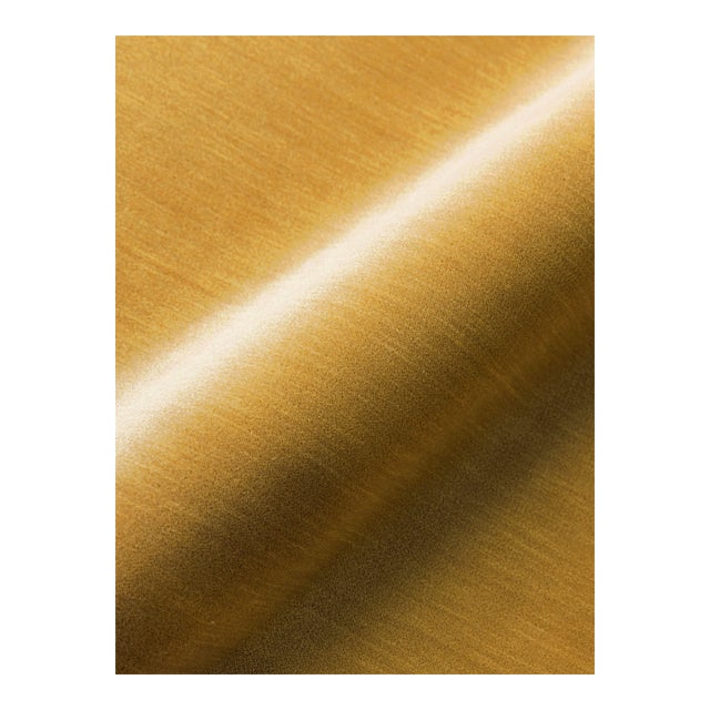 Sample - The House of Scalamandré Tudor Velvet Fabric, Brass For Sale