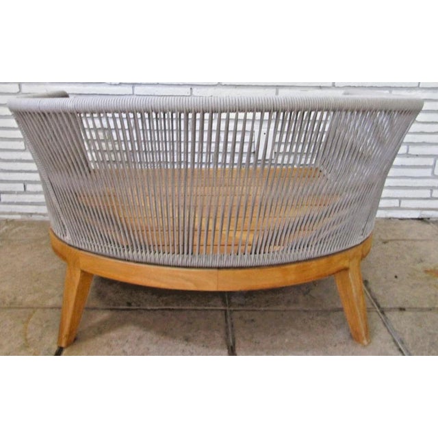 Wood Harbour Outdoor Avalon Lounge Chair Natural Teak and Olefin Rope For Sale - Image 7 of 10