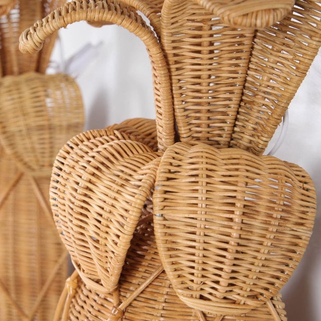 Pineapple Wicker Sconces, Set of 2 For Sale - Image 12 of 16