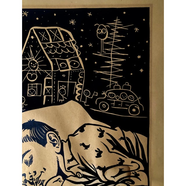 Linocut from Lubomir Kellenberger, Slovakia, 1959 For Sale - Image 4 of 7