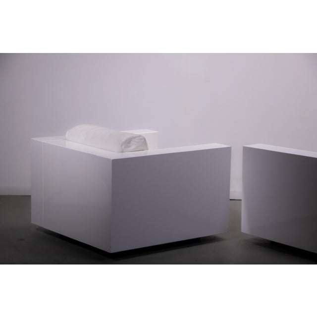 Saratoga Armhairs by Lella and Massimo Vignelli for Poltronova, 1990, Set of 2 For Sale - Image 17 of 18