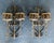 Vintage Boho Distressed Wrought Iron Candle Sconces- A Pair For Sale - Image 9 of 12