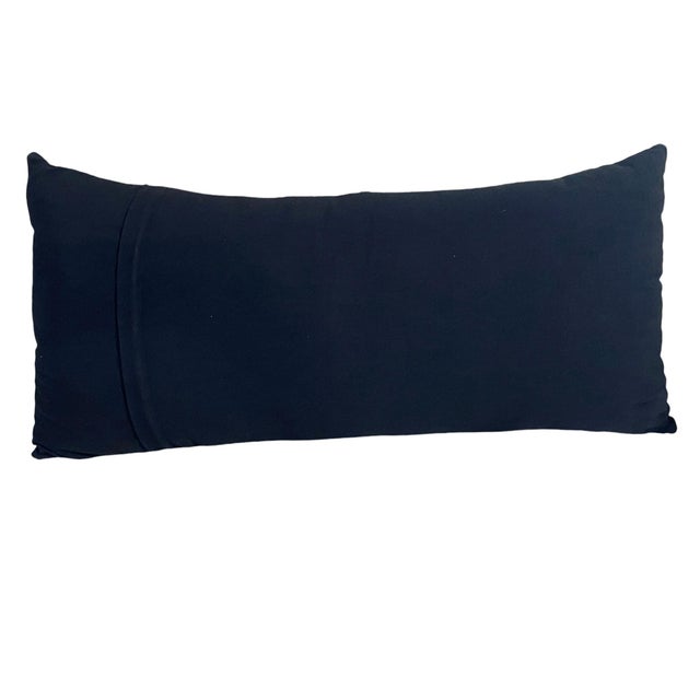 1980s Vintage African Mud Cloth Large Long Pillow 28"w For Sale - Image 5 of 7