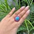 Asian Antique 14k Yellow Gold 9.35ct Cabochon Turquoise Ruby & Diamond Halo Cocktail Ring Size 8 For Sale - Image 3 of 18