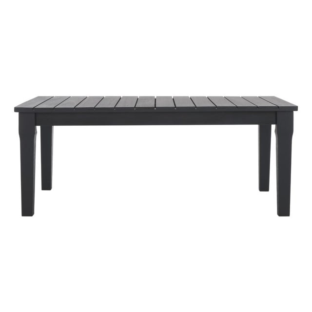 Martinique Wood Patio Coffee Table, Black For Sale
