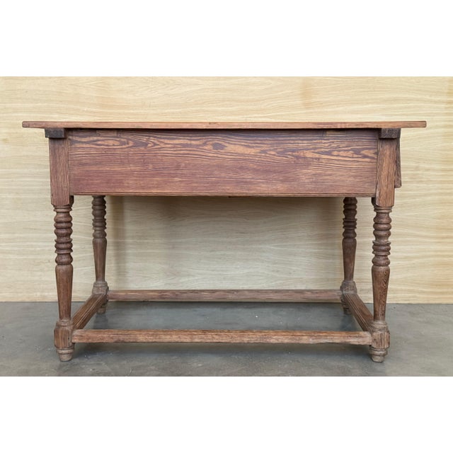 Early 19th Century French Refectory, Work or Kitchen Table with Two Drawers For Sale - Image 17 of 18