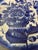 Ceramic Antique Blue & White Imari Porcelain 17.25" Floral Decorated Charger With Cat & Bees For Sale - Image 7 of 8