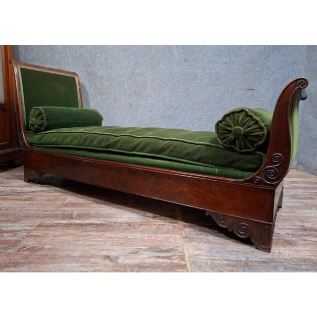 Brown 19th Century Mahogany Chaise Lounge For Sale - Image 8 of 11
