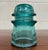 Industrial Vintage Hemingray 16 Aqua Teal Glass Insulator For Sale - Image 3 of 7