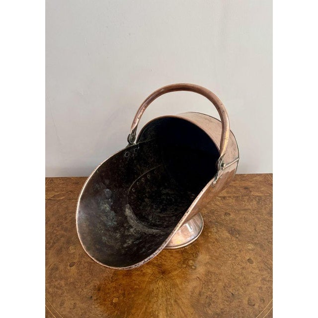 Antique George III Copper Coal Scuttle, 1800s For Sale - Image 4 of 6