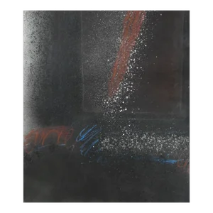 Vintage 1970s Dark Abstract Painting