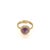 Contemporary Amethyst Gemstone Gold & Diamond Statement Ring, Size 4 For Sale - Image 3 of 6