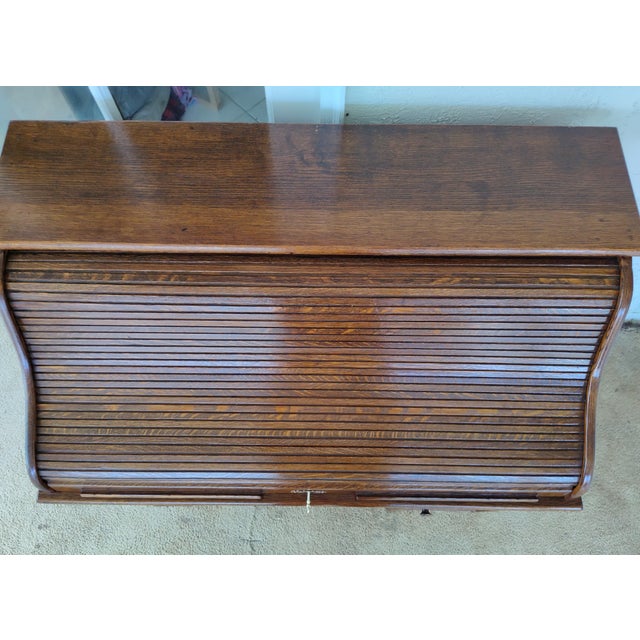 1910s Edwardian Roll Top Desk Chairish