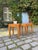 Danish Oak Stool with Red Seat For Sale - Image 4 of 11