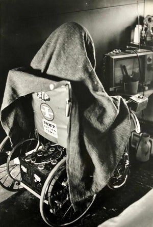 Fred McDarrah, Large Vintage Print Silver Gelatin Signed Photograph Terminal Patient Bird Cover, 1973