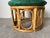 Boho Chic Vintage Rattan Ottoman W/ Removable Cushion For Sale - Image 3 of 13