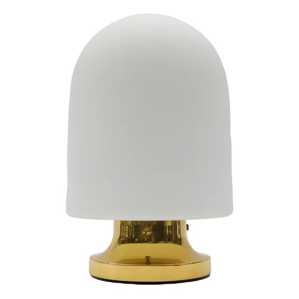 Large Opaline Glass Table Lamp from Peill & Putzler, Germany, 1960s For Sale