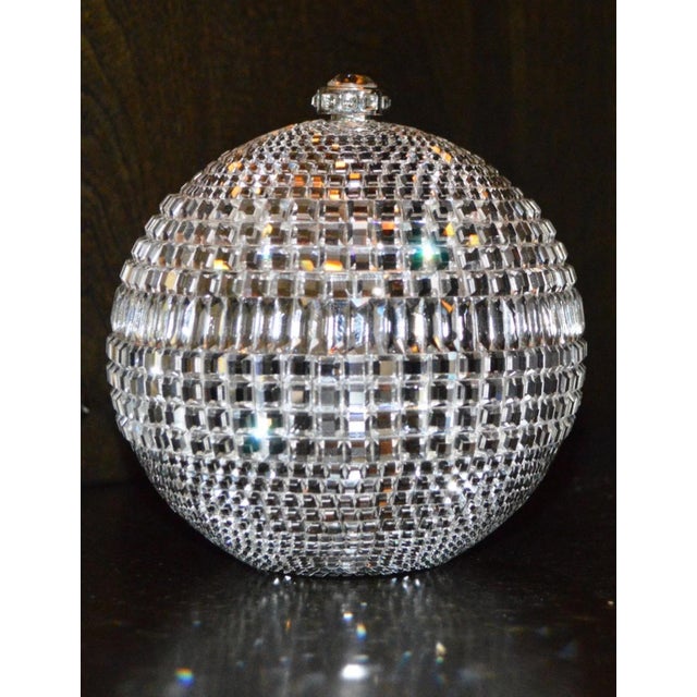 2010s 2015 Judith Leiber Disco Sphere Ball Rhine Ballroom Silver Bag Minaudière Crystal Shoulder Clutch For Sale - Image 5 of 12