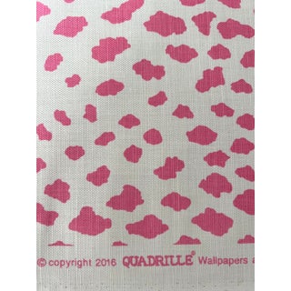 Quadrille Cheetah Pink on Tint Fabric 5 Yards For Sale