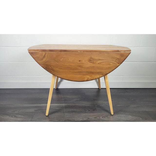 1960s Vintage Drop Leaf Dining Table attributed to Lucian Ercolani for Ercol, 1960s For Sale - Image 5 of 11