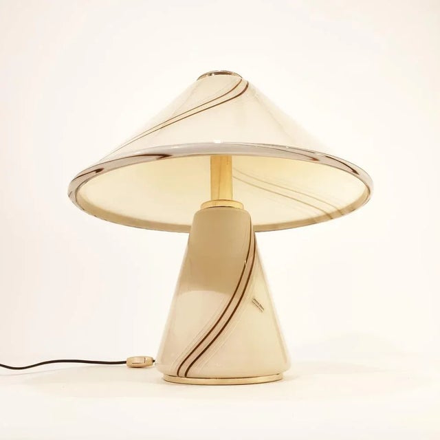 Mid-Century Modern Italian Murano Glass Table Lamp by Venini, 1970s For Sale - Image 3 of 11