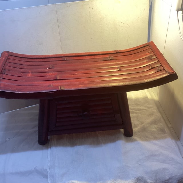 Asian 1960’s Asian Style Bamboo Chest With Drawer For Sale - Image 3 of 11