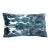 FirmaMenta Italian Navy Petrol Blue Abstract Damask Velvet Lumbar Pillow For Sale