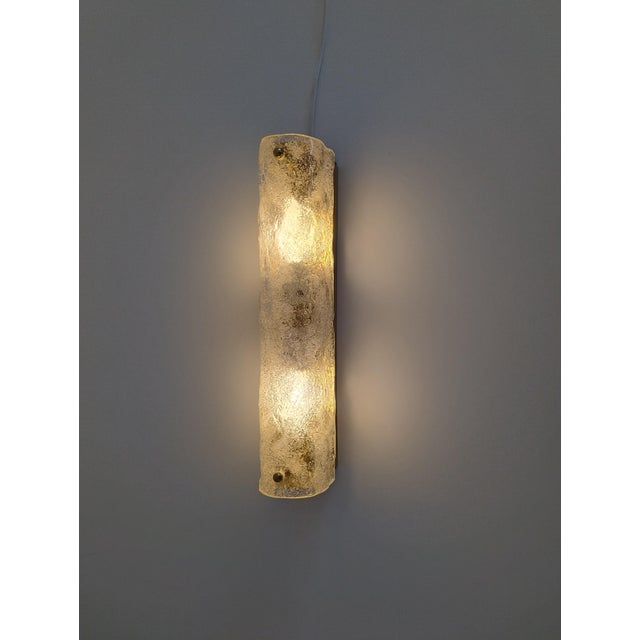 Murano Eis Glass Wall Scone from Hillebrand Lighting, 1970s For Sale - Image 14 of 18