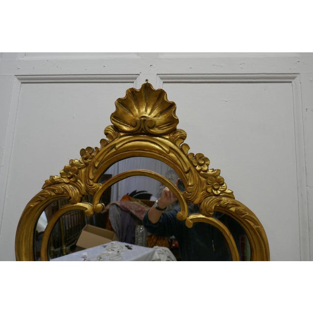 Late 19th Century 19th Century French Gilt Console Mirror, 1880s For Sale - Image 5 of 8