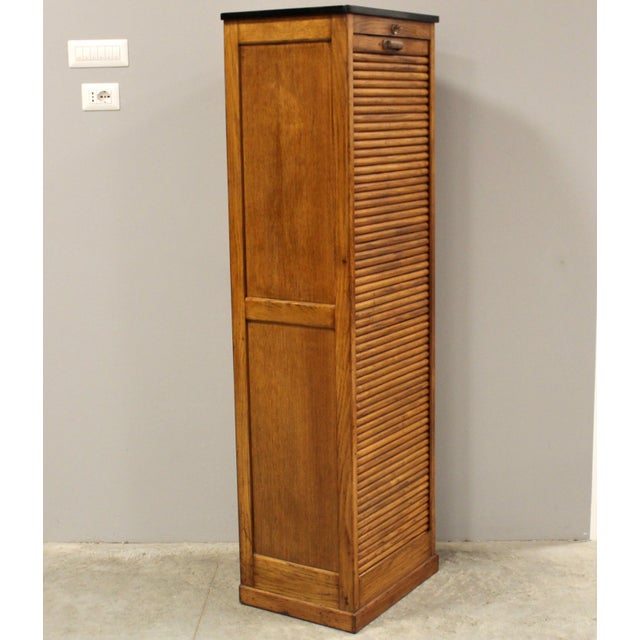 Vintage Filing Cabinet in Oak, 1920s For Sale - Image 3 of 16
