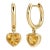 Citrine Heart Drop Earrings 925 Silver, Huggies Hoop Earrings, November Birthstone Earrings - A Pair For Sale