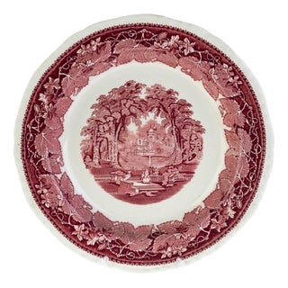 Antique Ironstone Ceramic Vista Pattern Plate from Masons For Sale