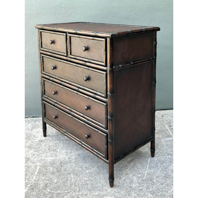 Vintage Woven Rattan Chest of Drawers For Sale In West Palm - Image 6 of 12