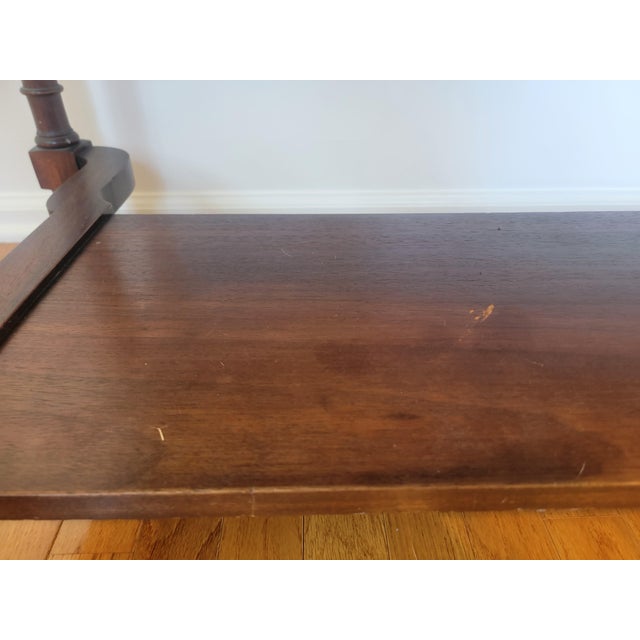 Early 20th Century American Colonial Revival Walnut Writing Desk With Turned Legs For Sale - Image 14 of 15