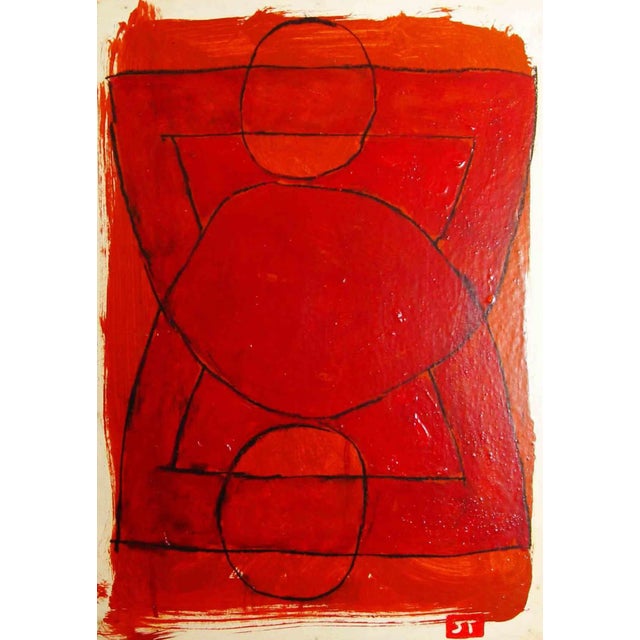 Salvatore Travascio, Intersections 7, Oil on Paper, 2010s For Sale