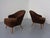 Pair of cocktail chairs from the 1960s. Original brown corduroy upholstery. Spring core cushions. The matching sofa is...