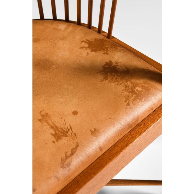 Dining Chairs in Mahogany and Leather attributed to Børge Mogensen, 1944, Set of 8 For Sale - Image 10 of 11