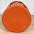 Vintage Boho Orange Wicker Round Plant Stand For Sale - Image 4 of 11