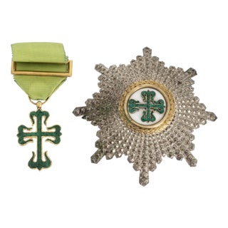 Plaque and Cross of Commander of the Order of Avis, Set of 2 For Sale