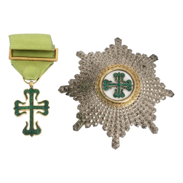 Plaque and Cross of Commander of the Order of Avis, Set of 2 For Sale
