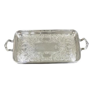 Vintage Wallace 335 Victorian Silver Plated Small Whatnot Trinket Dish Tray For Sale
