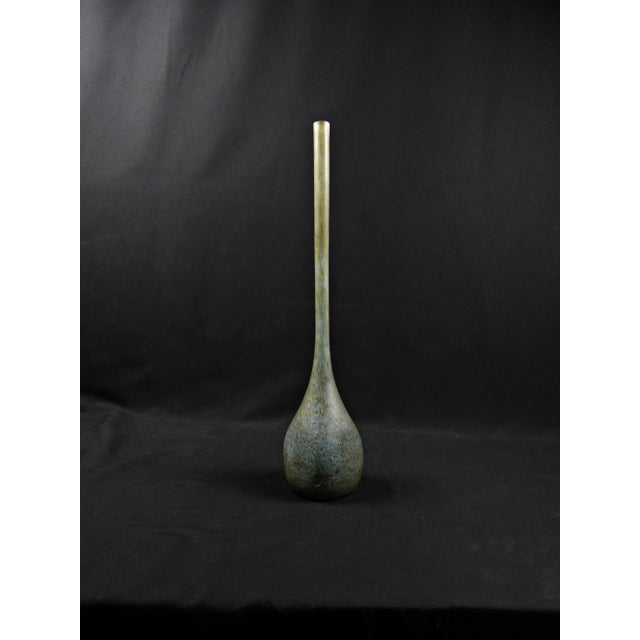 Large Art Deco Multi-Layered Glass Vase with Green Marble Effect by André Delatte for Delatte Nancy, 1920s For Sale - Image 9 of 14