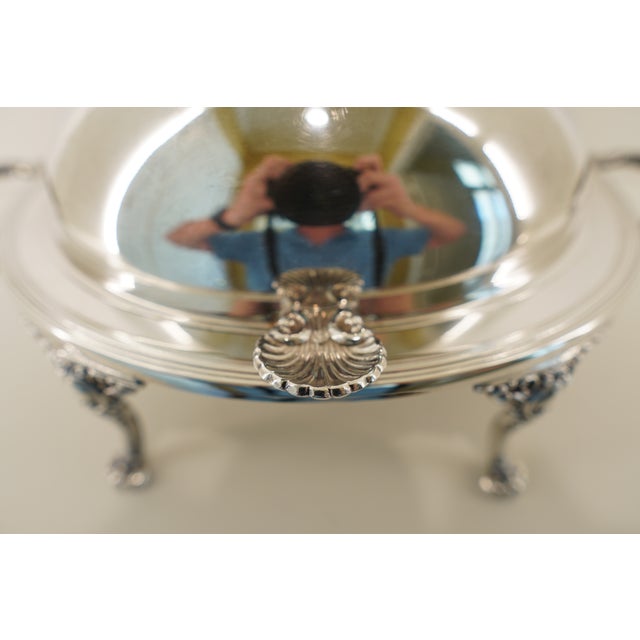 Vintage Silverplate Roll-Top Dome Serving Dish For Sale - Image 9 of 18