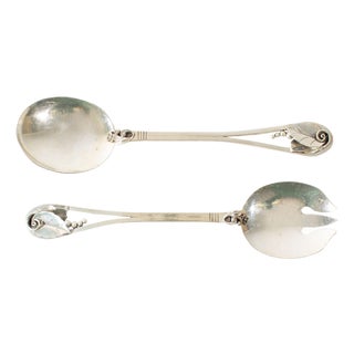 Alphonse La Paglia Georg Jensen Usa Sterling Silver Serving Utensils For Sale