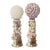 Whimsical Pair Sea Shell Encrusted Candlesticks With Shell Globes and Monkeys Figure For Sale