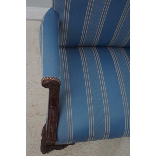 Wood Baker Georgian Style Carved Mahogany Library Chair For Sale - Image 7 of 18