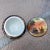 Deco Egyptian Revival Trinket Box/ Powder Jar with a desert scene with a camel. This piece has the Blue Komaru mark which...