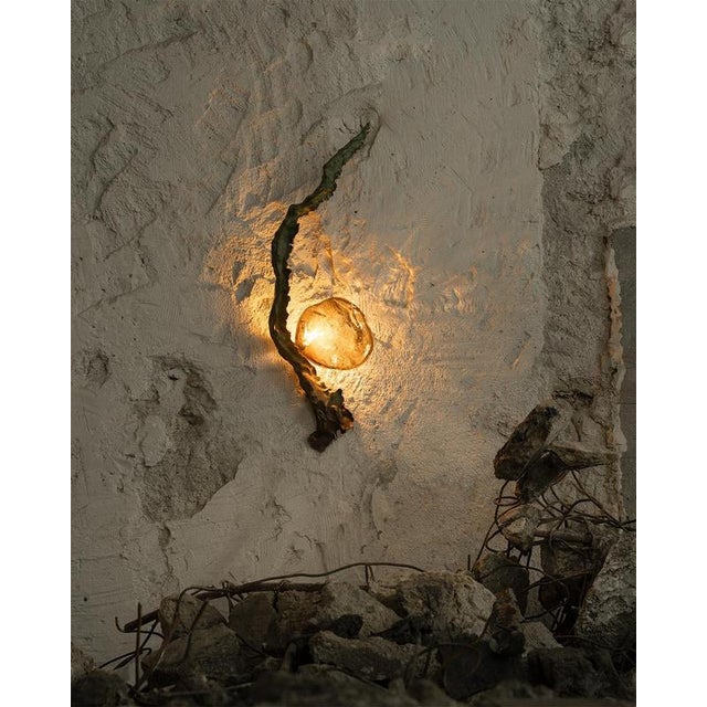 Posidoni Bronze and Handblown Glass Sconce by Emilie Lemardeley For Sale - Image 9 of 18