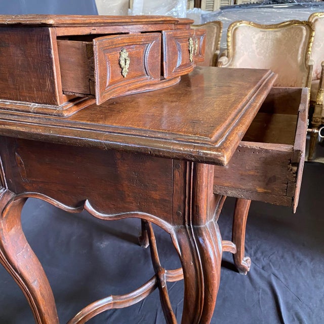 Carved Early Italian Petite Writing Desk or Accent Table For Sale - Image 10 of 12