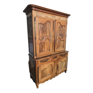 Two-Part Louis XV Cabinet in Walnut, 1760 For Sale